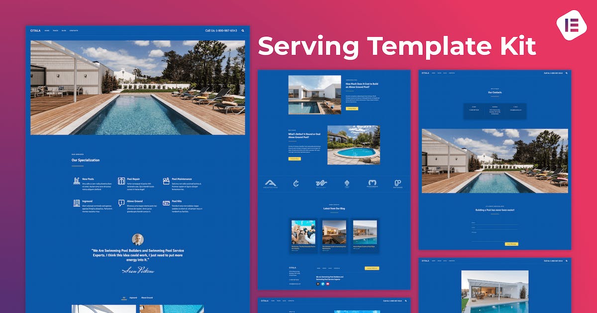 Citala â Swimming Pool Maintenance Company Elementor Template Kit