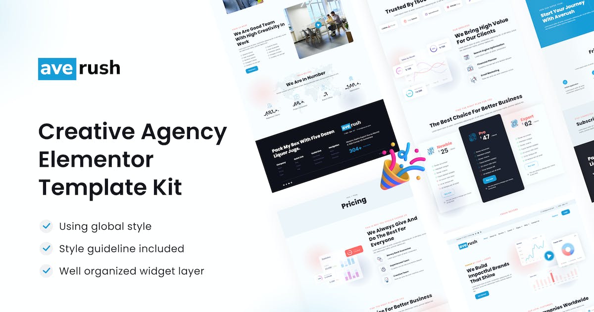 Averush Digital Marketing & Creative Agency Elementor Template Kit