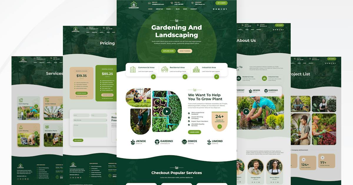 Gardenary – Lawn & Garden Care Services Elementor Template Kit