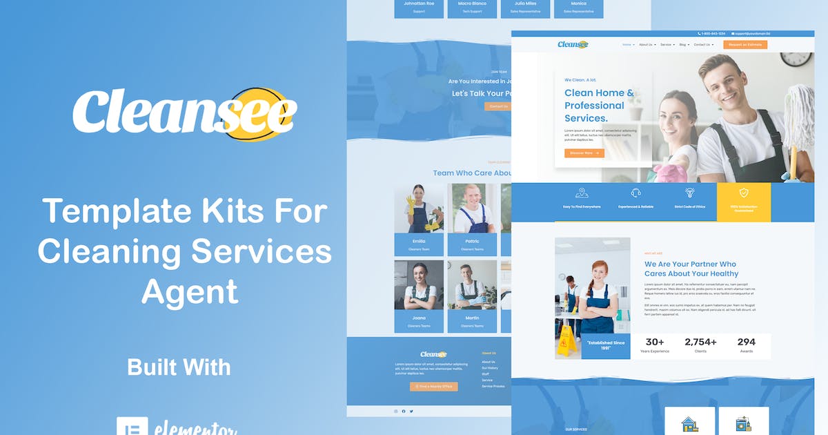 Cleansee – Cleaning Service Elementor Template Kit