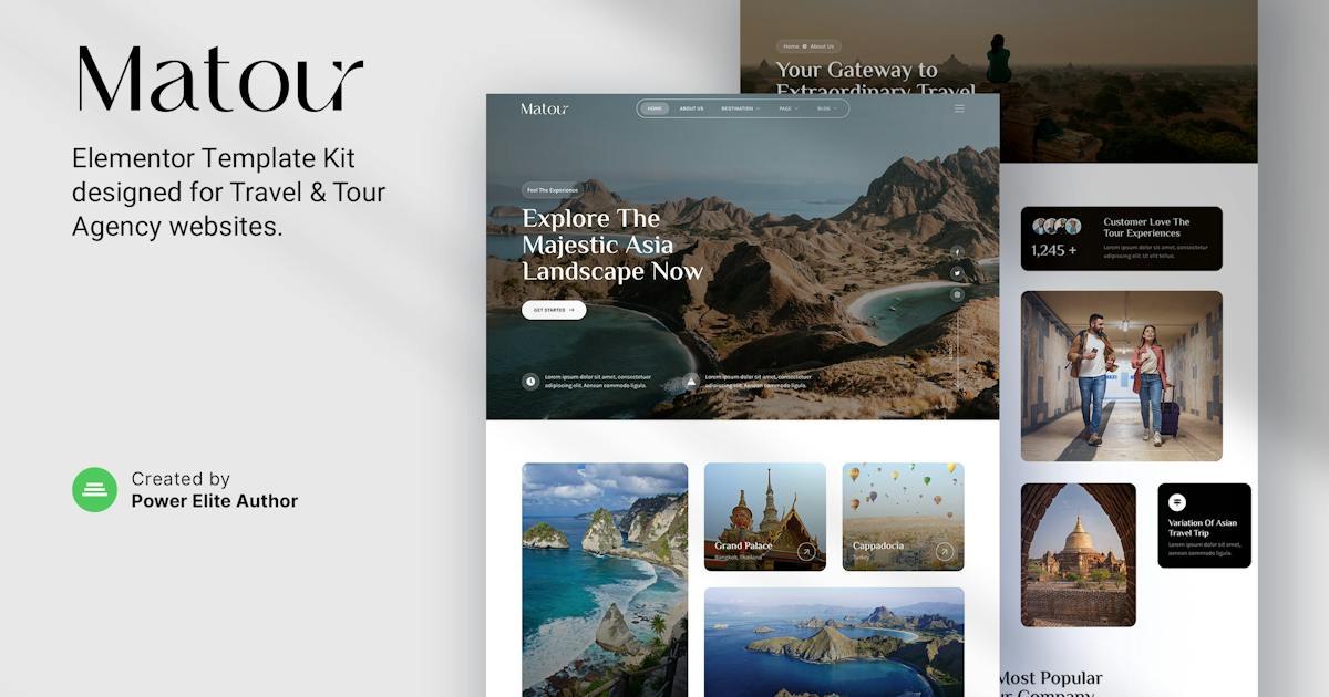 Matour - Tour & Travel Agency Elementor Template Kit