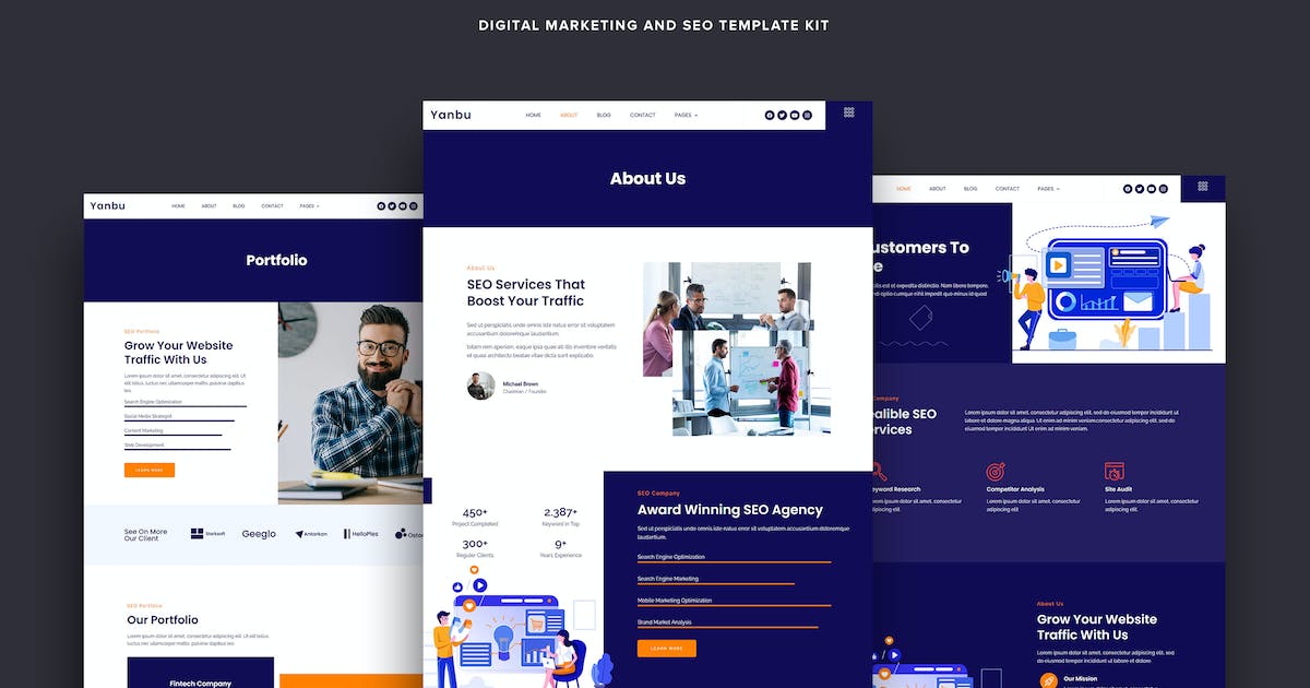 Yanbu – Digital Marketing & SEO Elementor Template Kit
