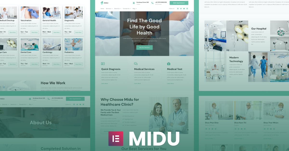 Midu – Healthcare & Medical Elementor Template Kit
