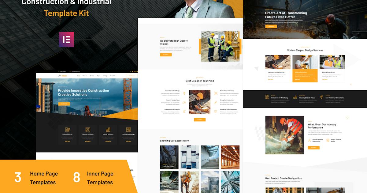 Indusc – Construction & Industrial Elementor Template Kit