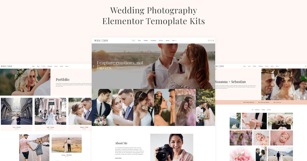 Wedjoy – Wedding Photography Elementor Template Kit