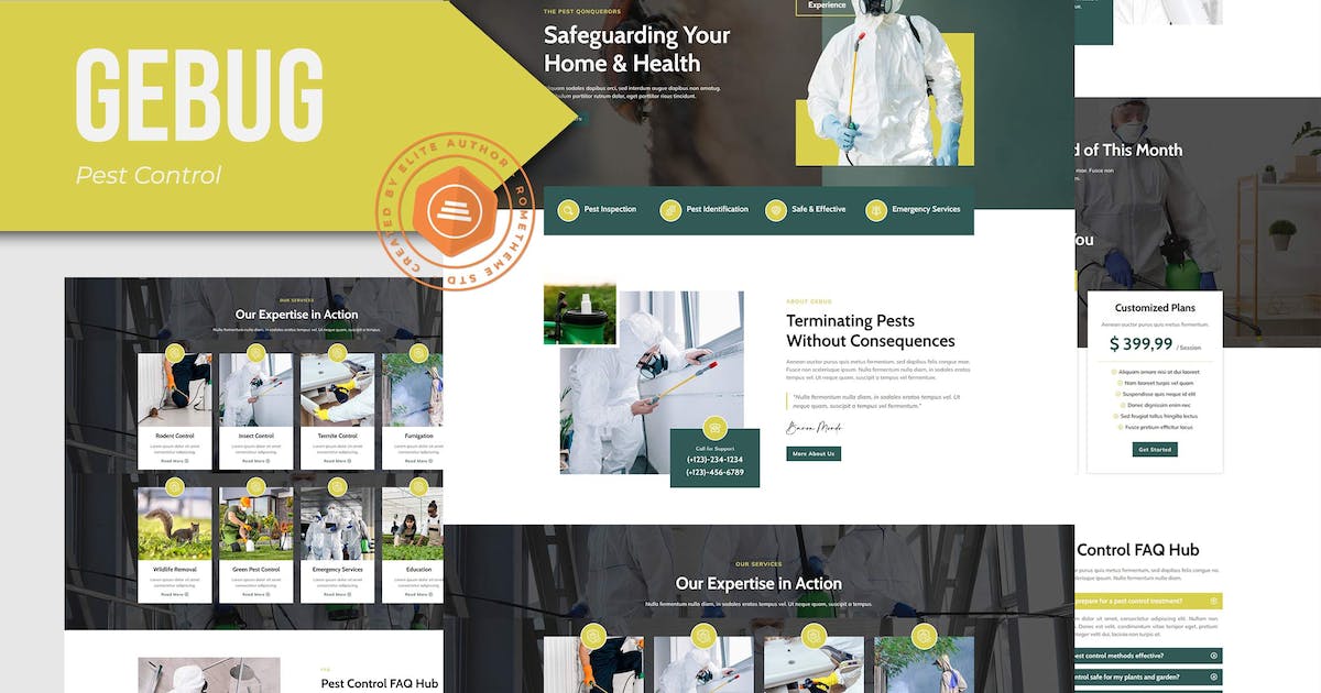 Gebug – Pest Control Service Elementor Template Kit