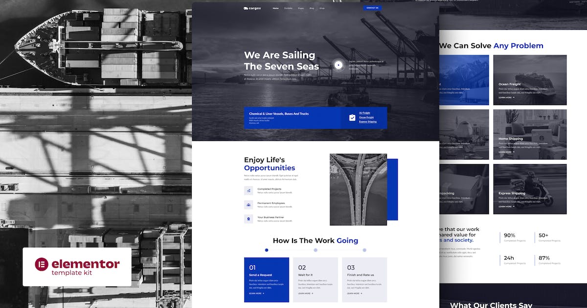 Cargox – Logistic & Transportation Elementor Pro Template Kit