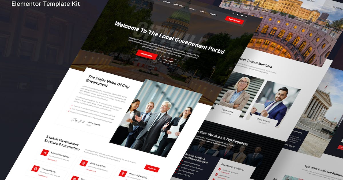 Cityvile - City Government & Municipal Elementor Template Kit
