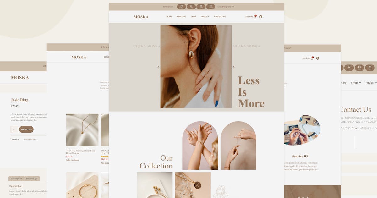 Moska – Fashion Jewelry Store WooCommerce Elementor Template Kit