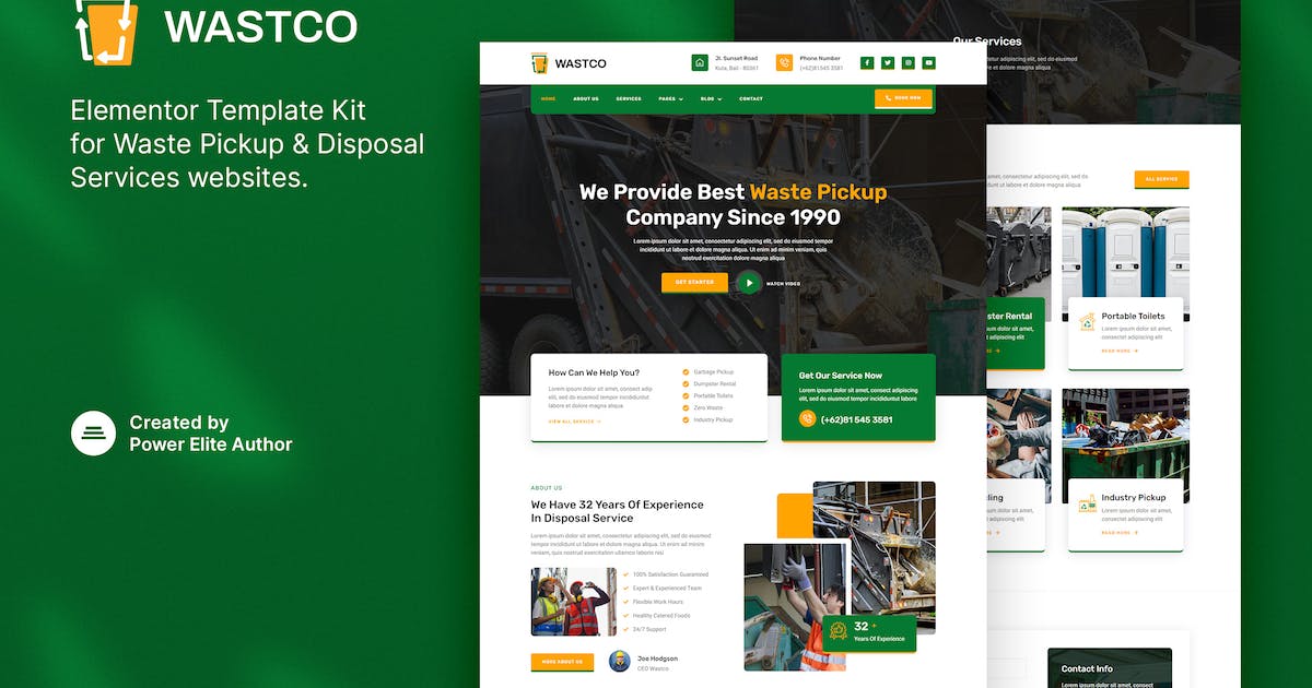 Wastco - Waste Pickup & Disposal Services Template Kit