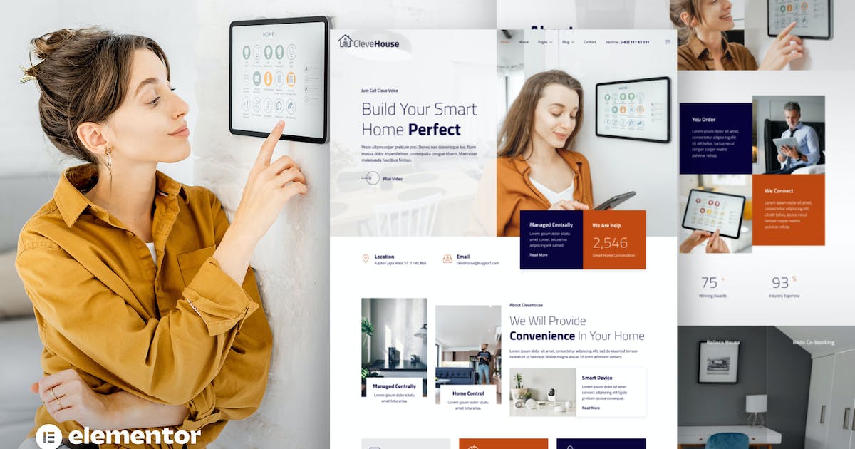 Clevehouse - Smart Home Automation Elementor Template Kit