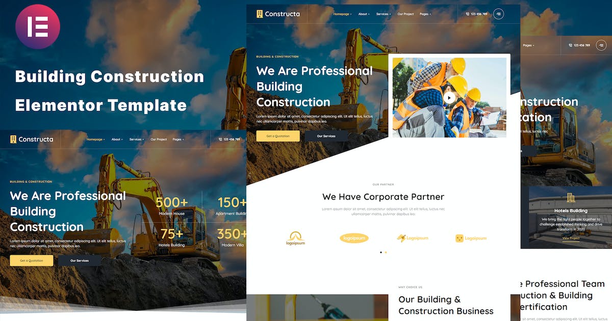 Constructa – Building & Construction Elementor Template Kit