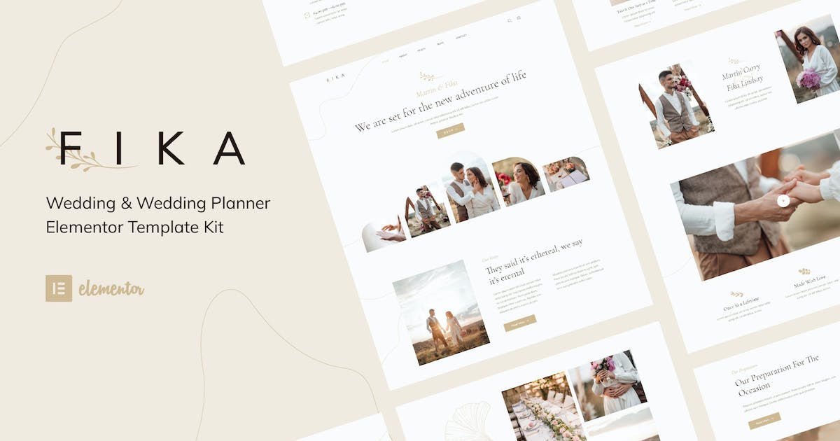 Fika – Wedding & Wedding Planner Elementor Template Kit