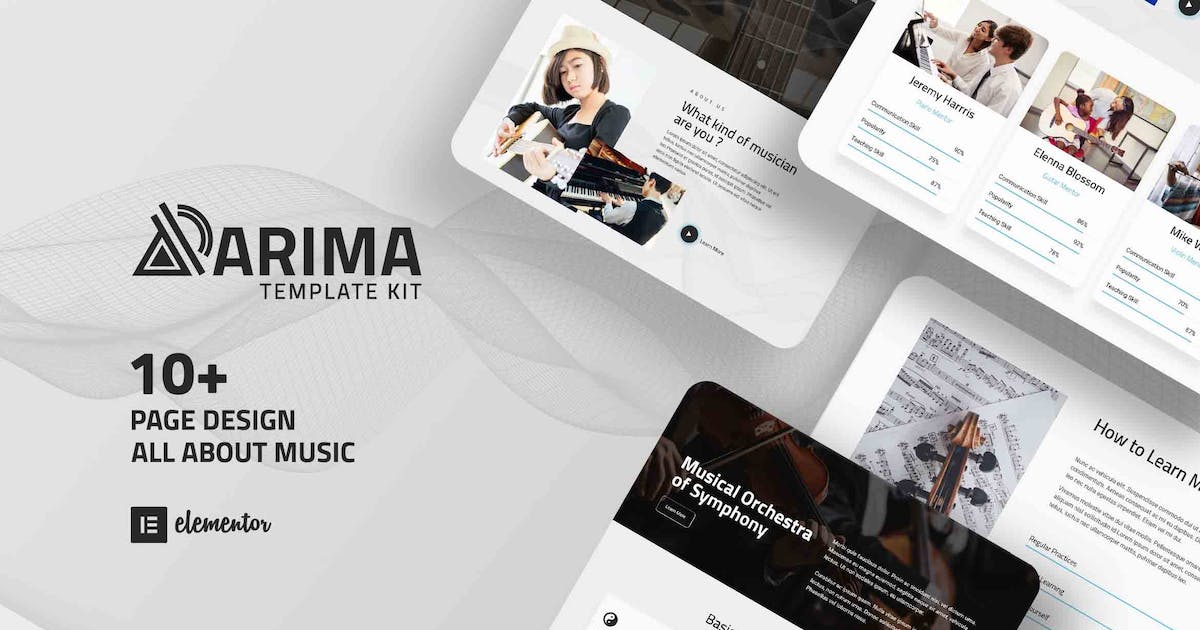 Arima – Musical Symphony Elementor Template Kit