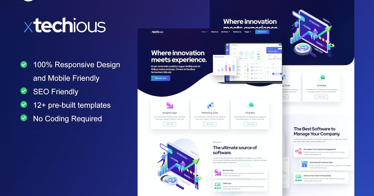 Xtechious – Saas & Digital Tech Company Elementor Template Kit