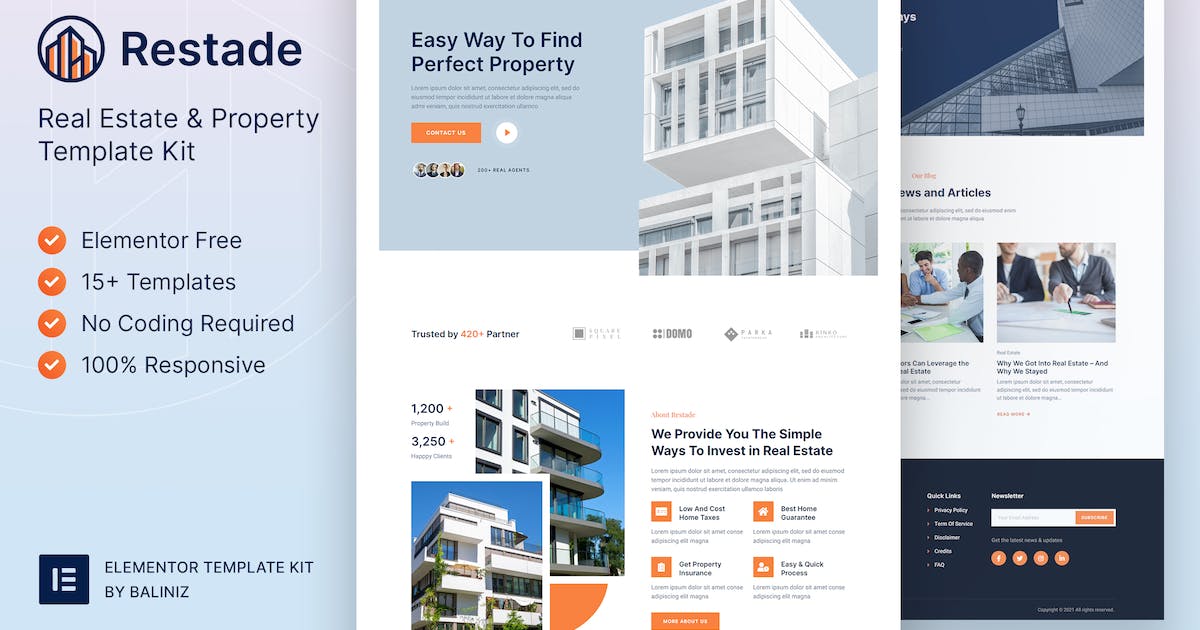 Restead - Real Estate & Property Elementor Template Kit