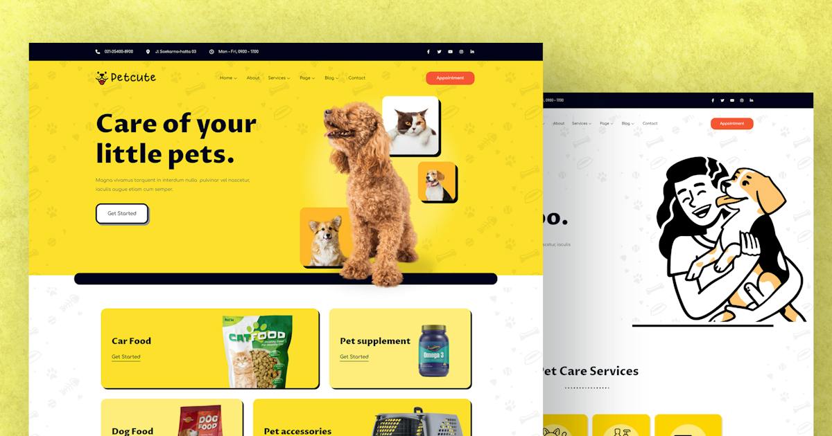 Pet Cute – Pet Care & Veterinary Elementor Template Kit