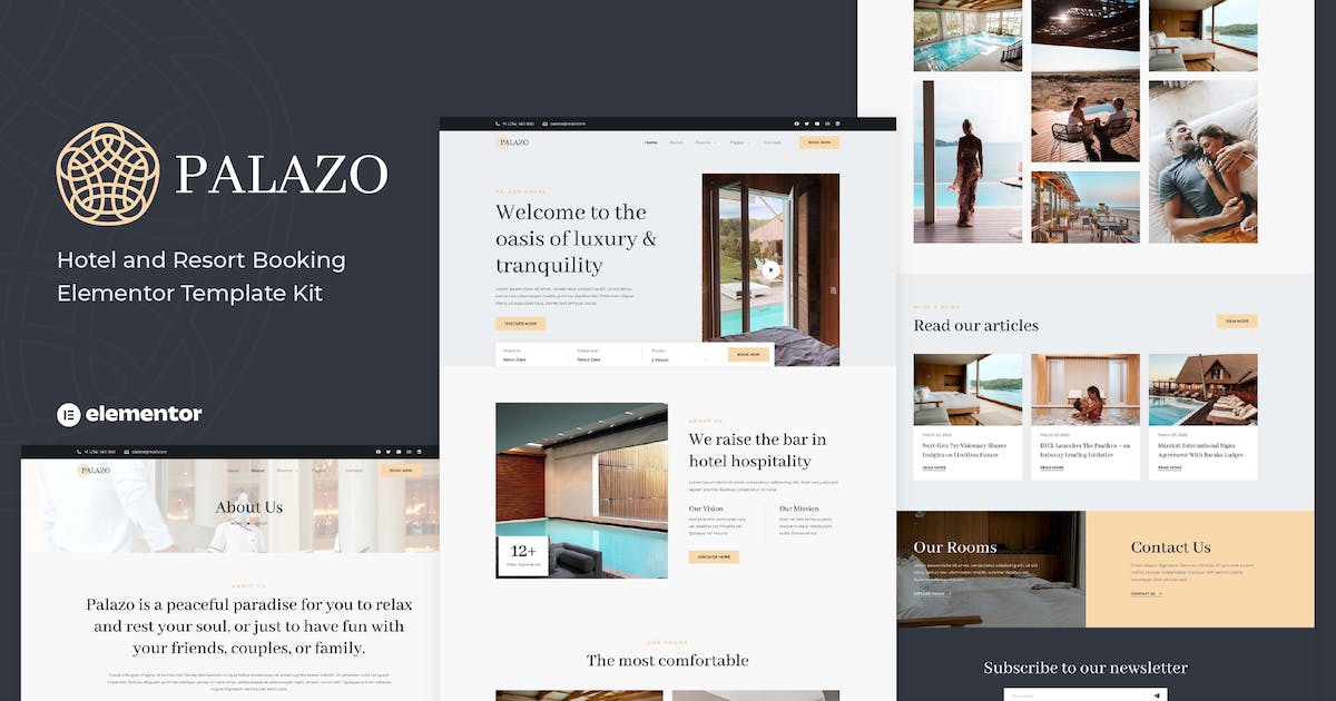 Palazo – Hotel and Resort Booking Elementor Template Kit