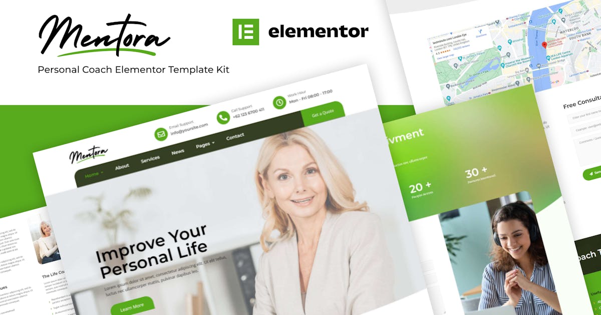 Mentora – Personal Coach Elementor Template Kit