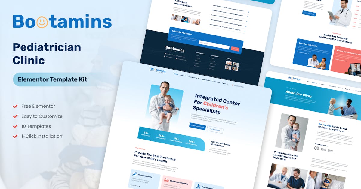 Bootamins – Pediatrician Clinic Template Kit