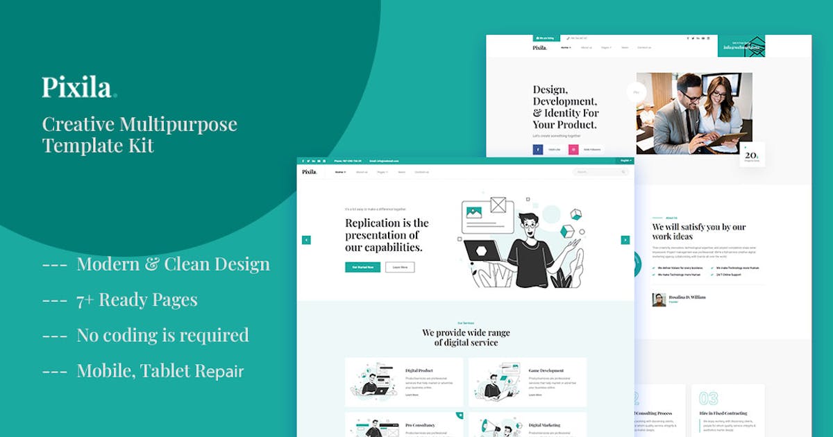 Pixila – Creative Multipurpose Elementor Template Kit
