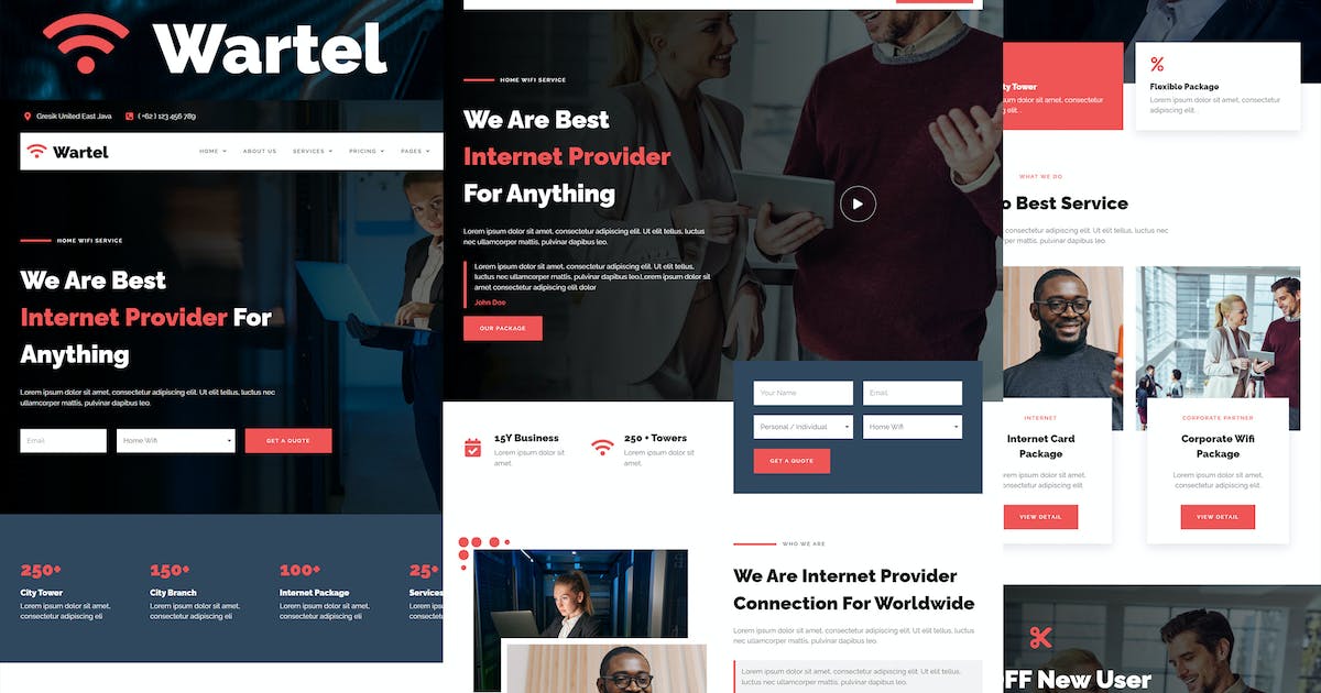 Wartel – Home Wifi & Internet Provider Services Elementor Template Kit