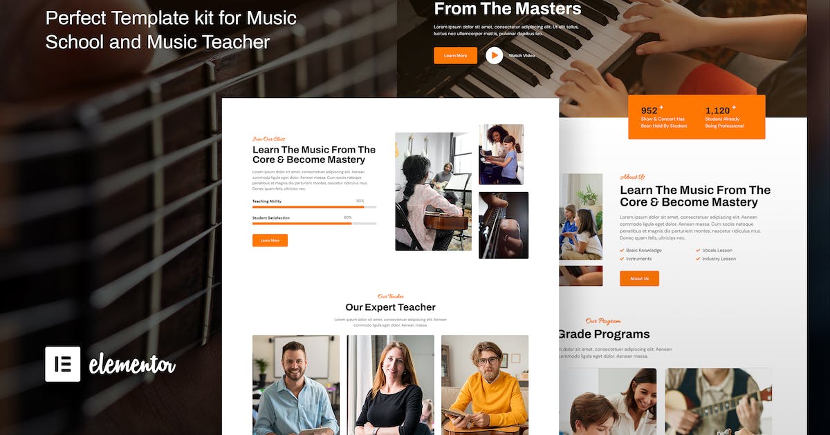 Musicy - Music School Elementor Template Kit