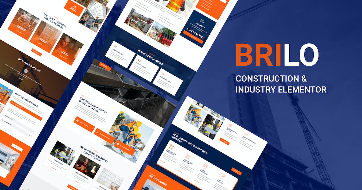 Brilo – Construction & Industry Elementor Template Kit