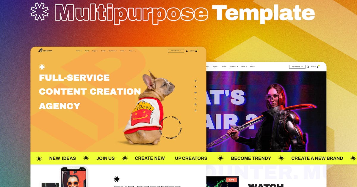 UpCreators - Multipurpose, Creative Elementor Template Kit