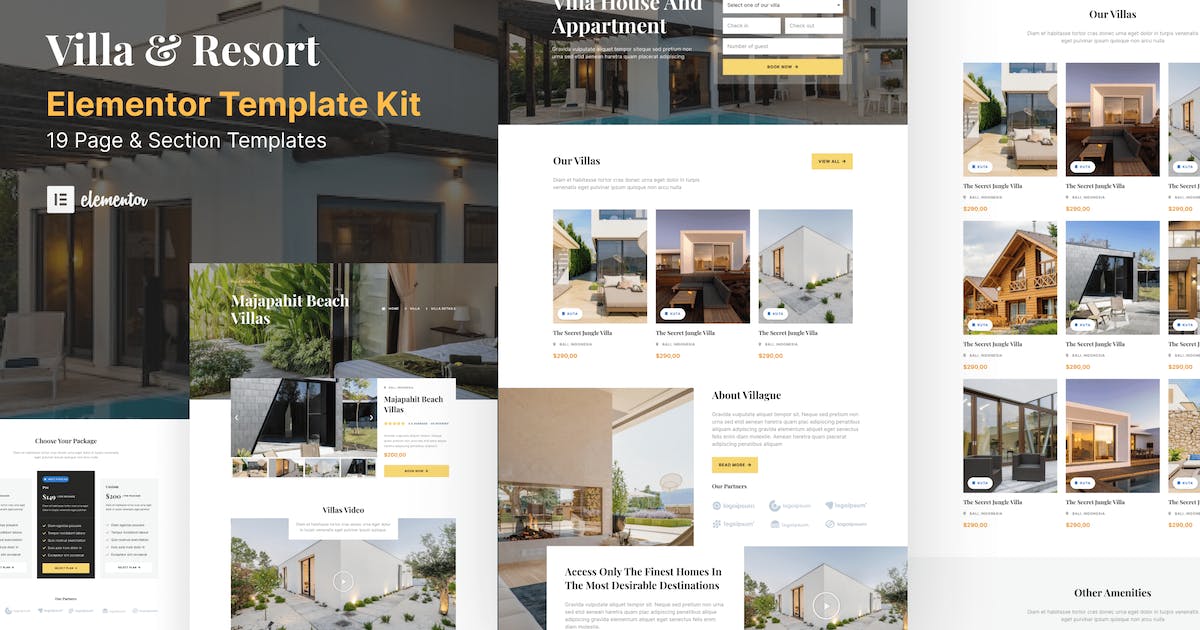 Villague – Private Villa & Resort elementor Template Kit
