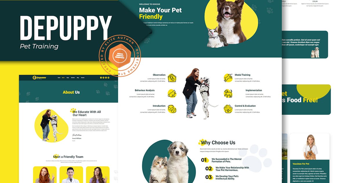 Depuppy – Pet Training Elementor Template Kit
