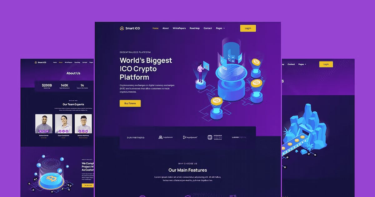 Smart ICO – Crypto Currency Elementor Pro Full Site Kit