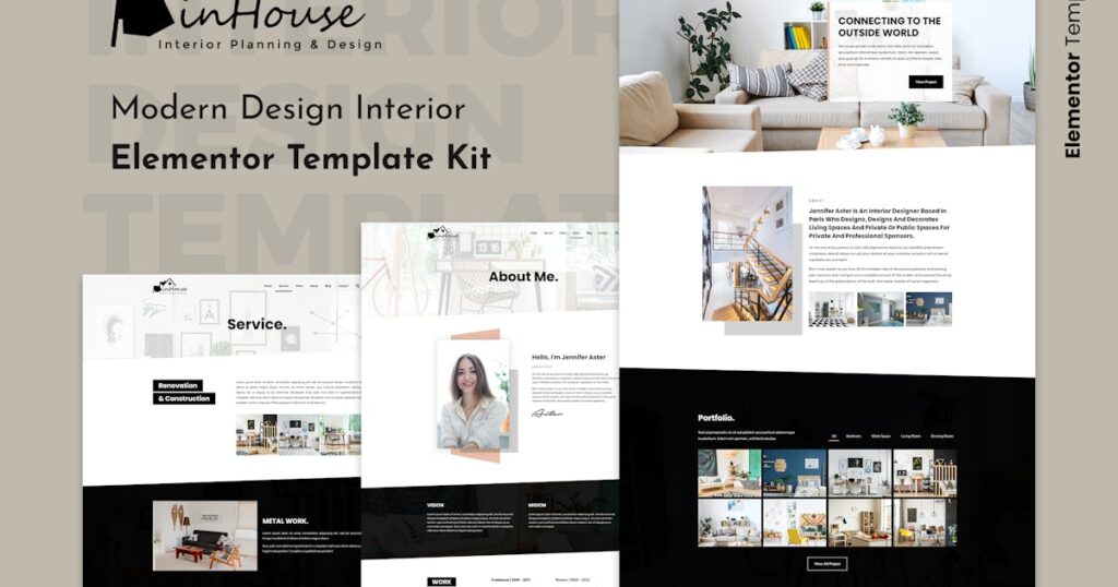 Télécharger Inhouse – Modern Design Interior Elementor Template Kit ...