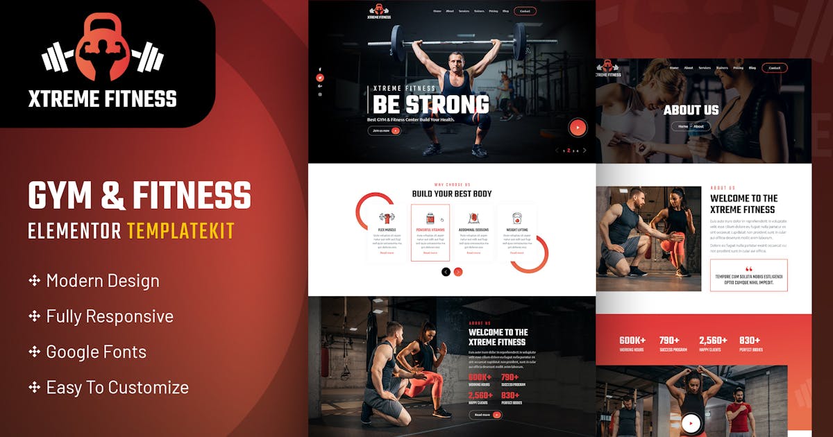 Xtreme Fitness | Elementor Template Kit