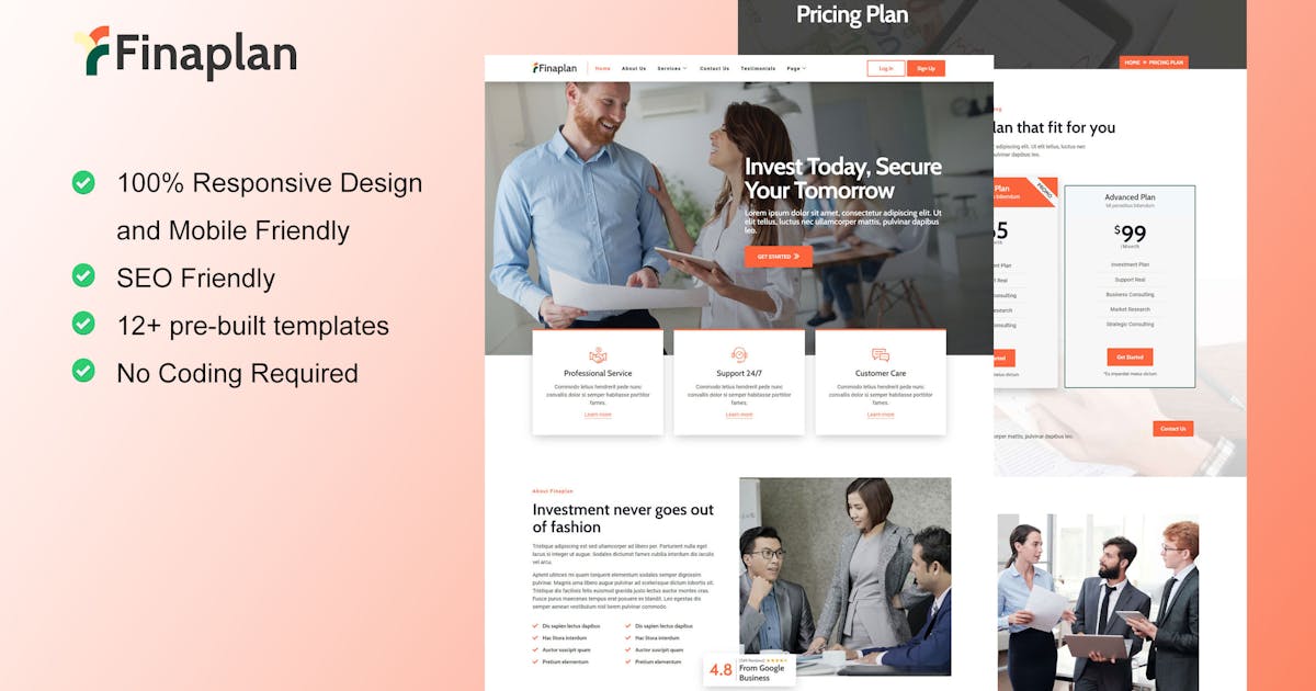 FinaPlan – Finance & Investment Elementor Template Kit
