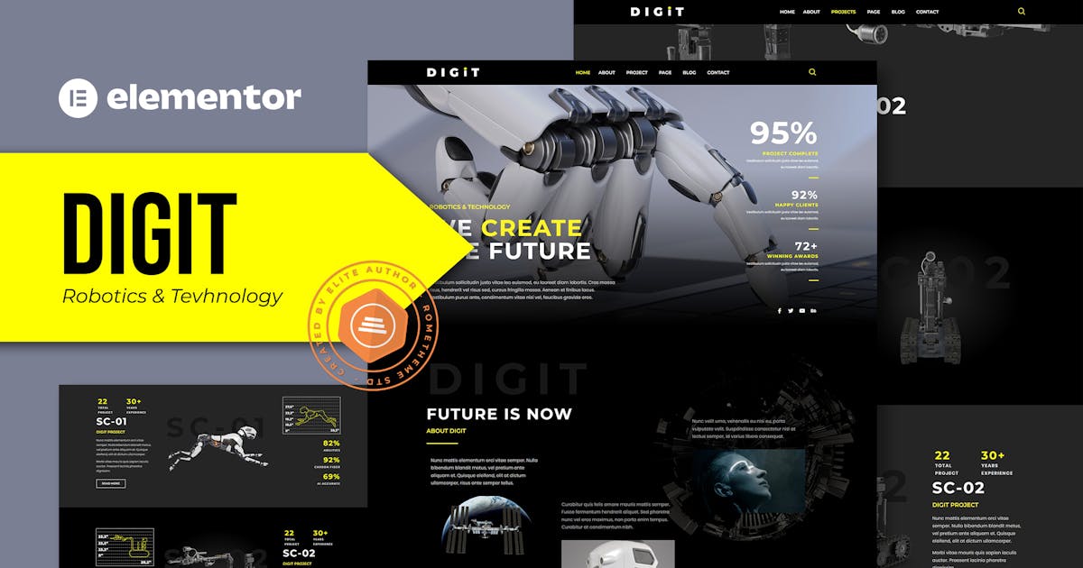Digit – Robotics & Technology Elementor Template Kit