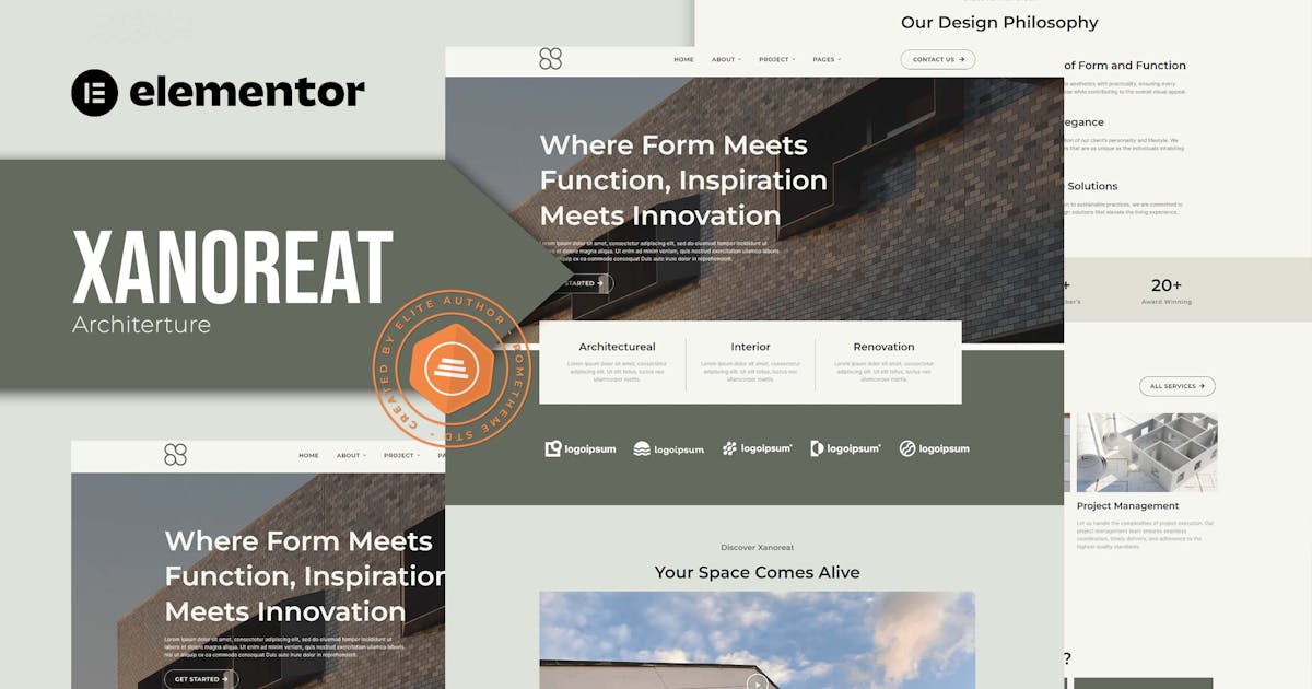 Xanoreat – Architecture Elementor Template Kit