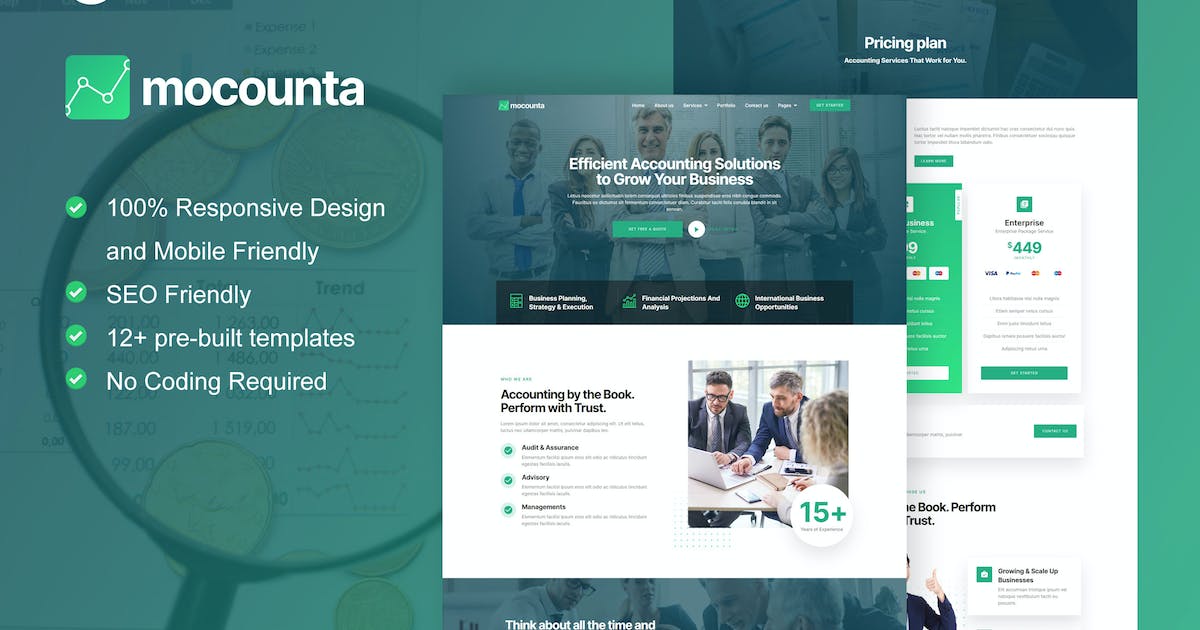 Mocounta – Accounting Firm Elementor Template Kit