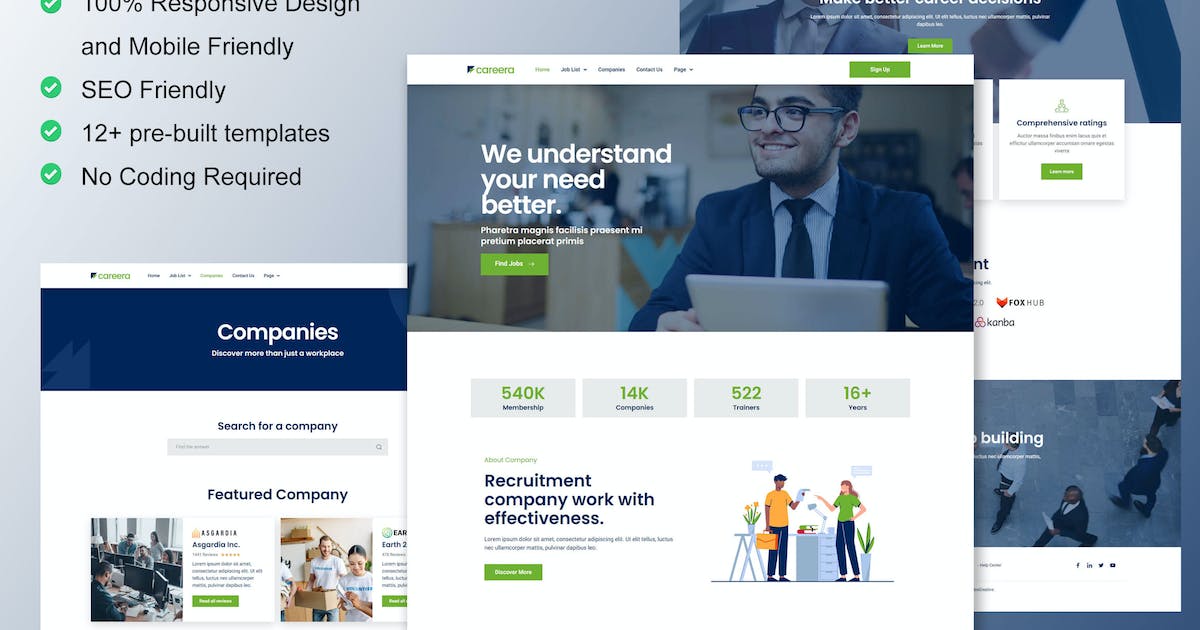 Careera – Recruitment Agency Elementor Template Kit