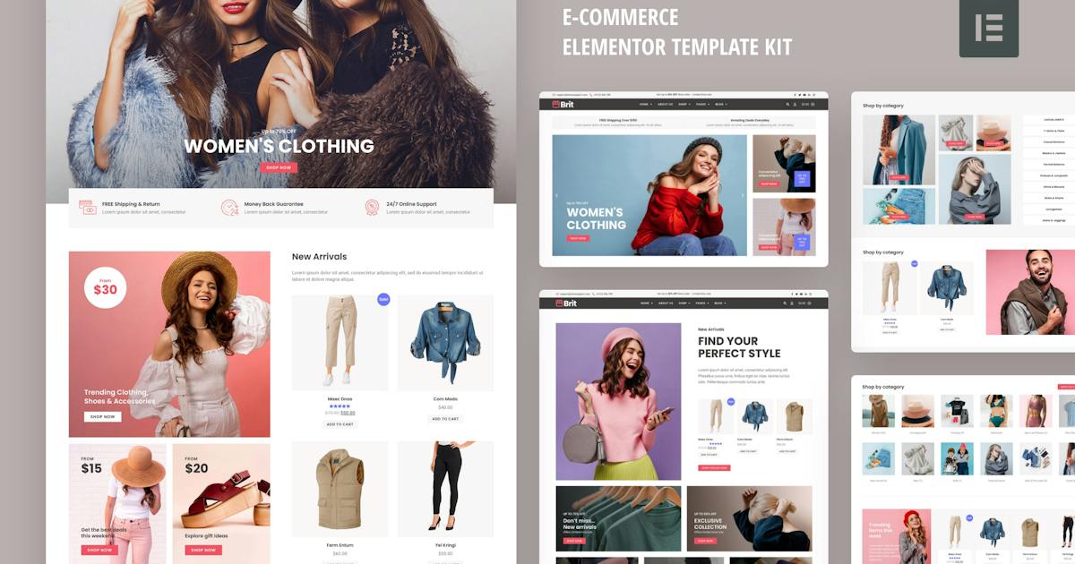 Brit – WooCommerce Elementor Pro Template Kit