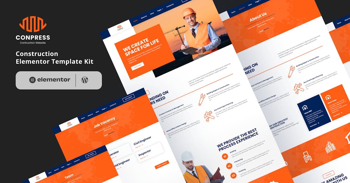 Conpress – Construction Service Elementor Template Kit