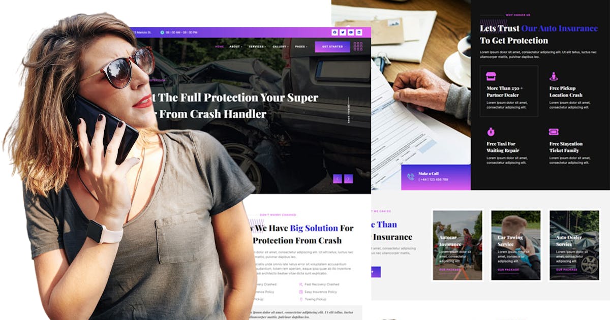 Asurance – Car Auto Insurance & Protection Services Elementor Template Kit