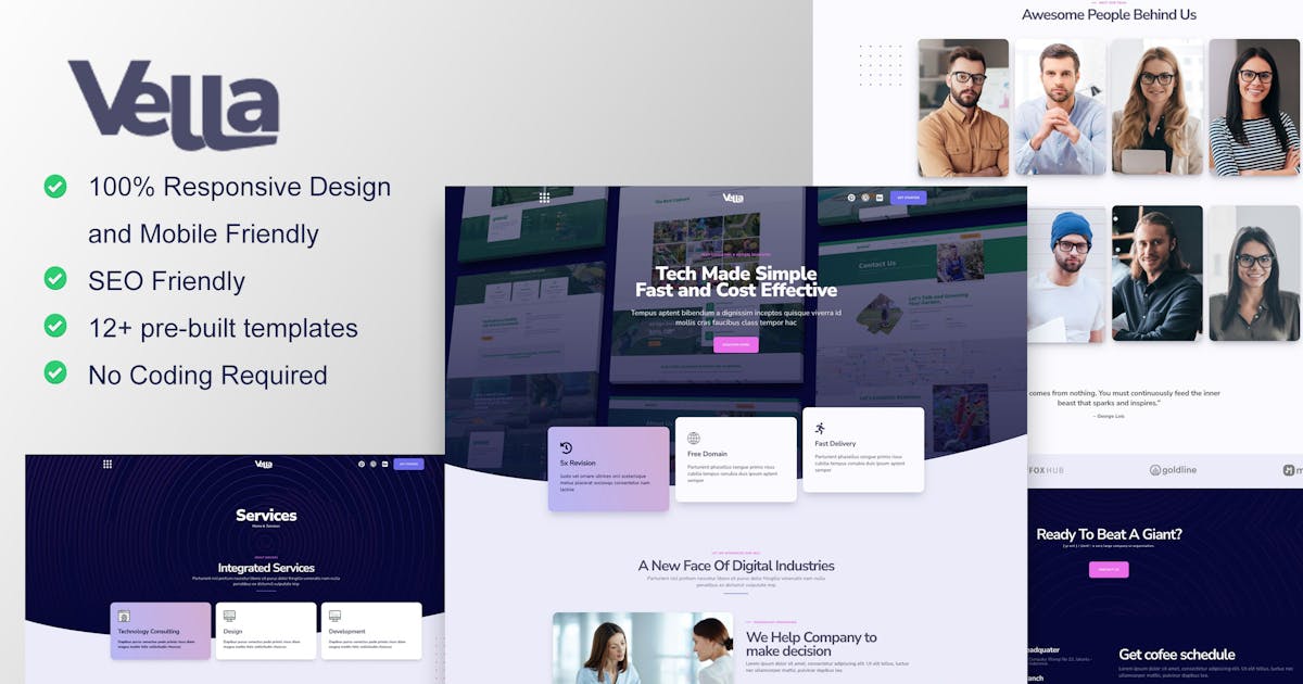 Vella – Digital Agency Elementor Template Kit