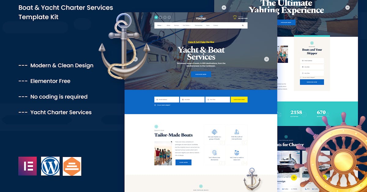 Yachter – Boat & Yacht Charter Services Template Kit