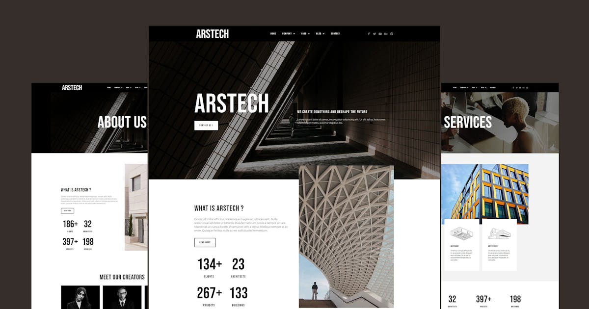 Arstech – Architecture Elementor Pro Full Site Template Kit