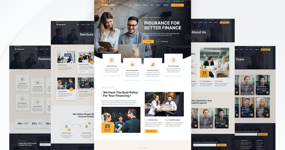 Finsurance – Insurance Agency & Finance Elementor Template Kit