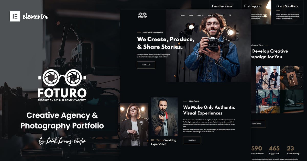 Foturo – Photography Portfolio & Creative Agency Elementor Template Kit