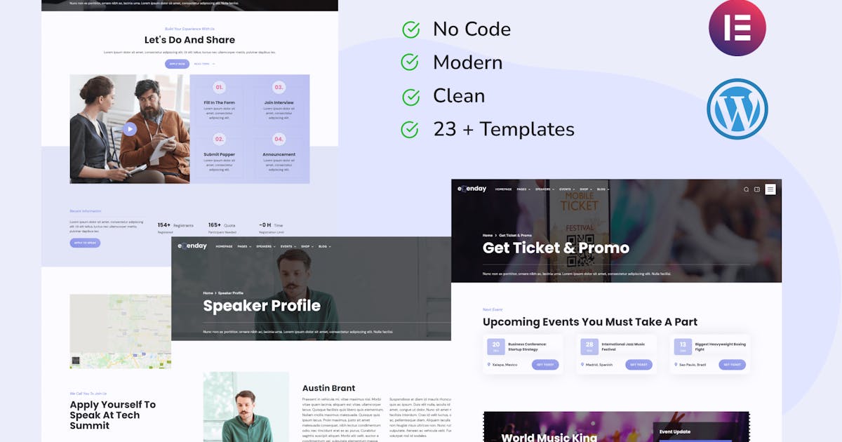 Evenday – Event Management & Expo Orgaziner Elementor Pro Template Kit