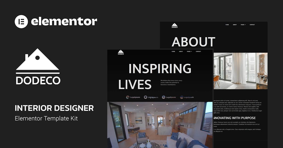 Dodeco – Interior Designer Elementor Template Kit