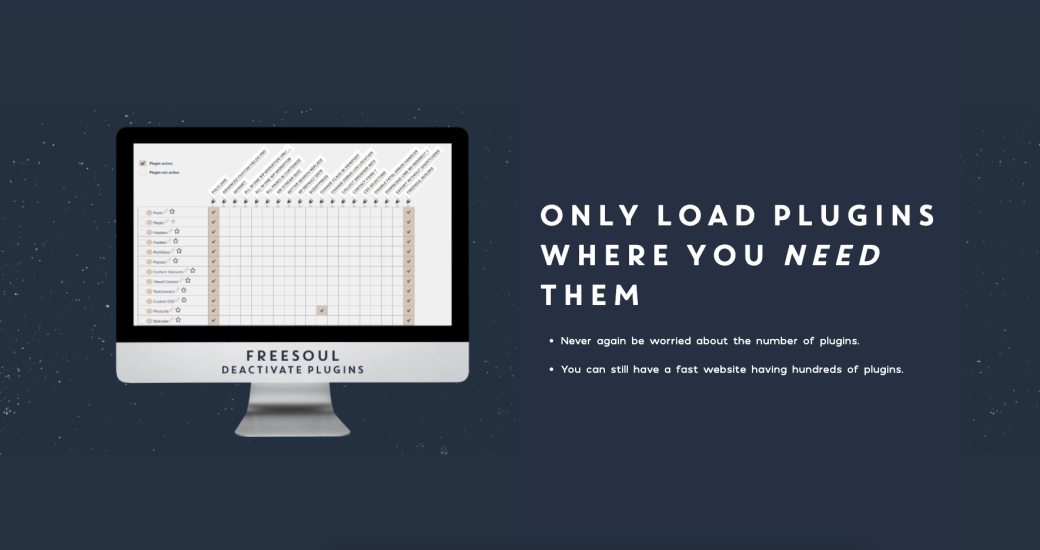 Freesoul Deactivate Plugins PRO – Plugin Manager and Cleanup